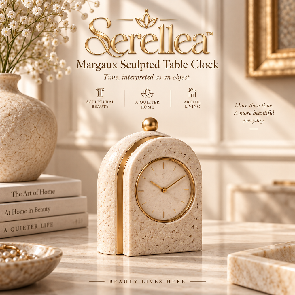 Serellea™ Margaux Sculpted Table Clock