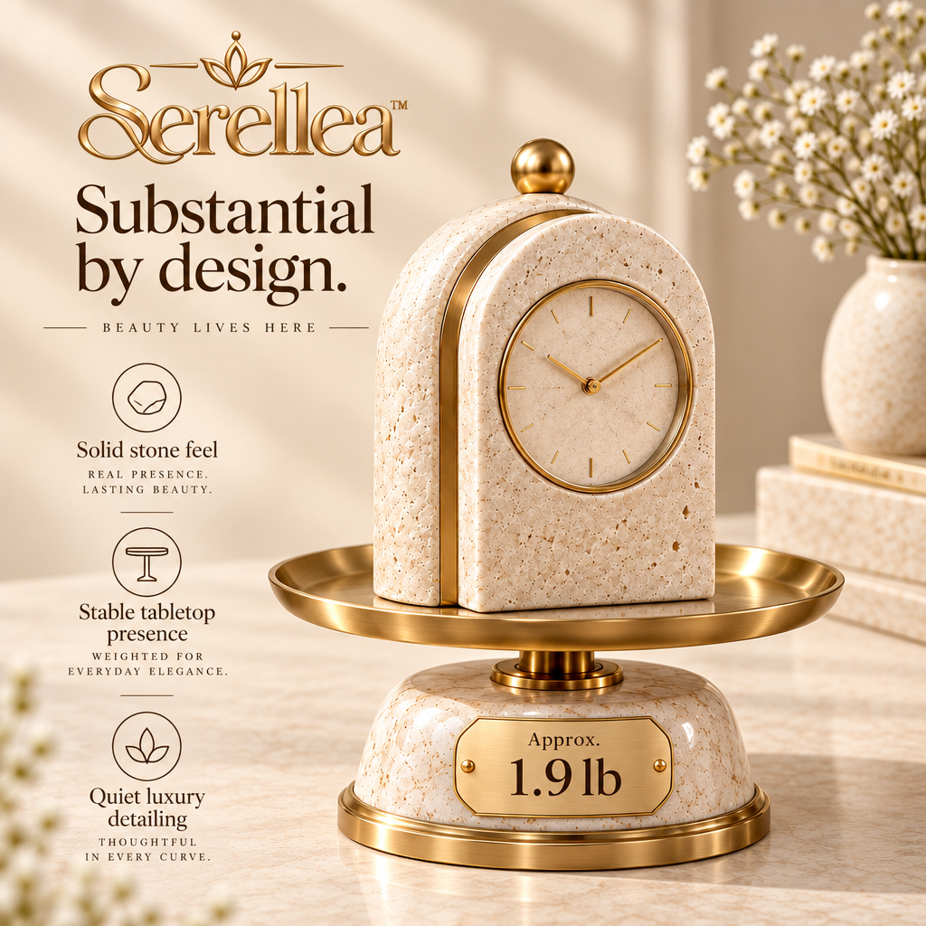 Serellea™ Margaux Sculpted Table Clock