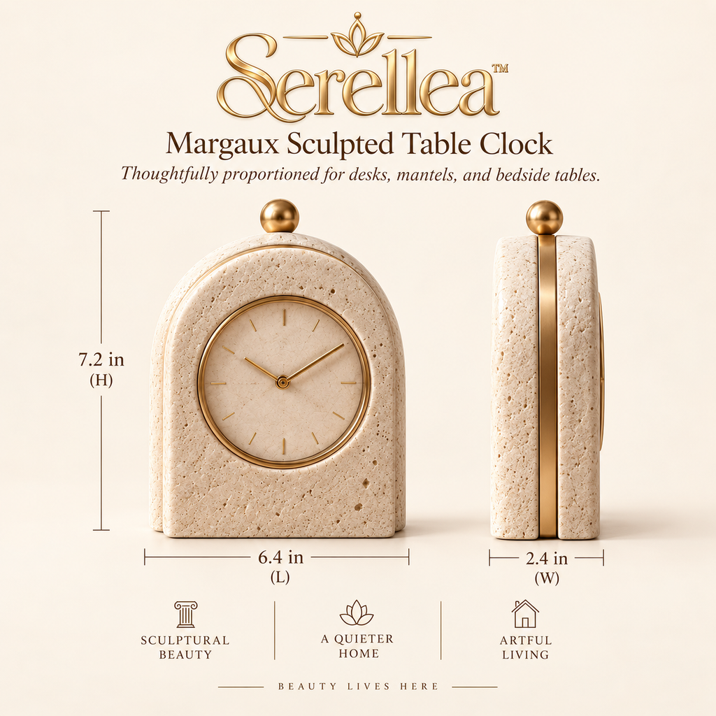 Serellea™ Margaux Sculpted Table Clock