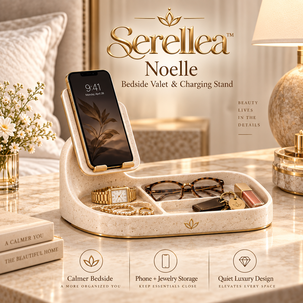 Serellea™ Noelle Bedside Valet & Charging Stand