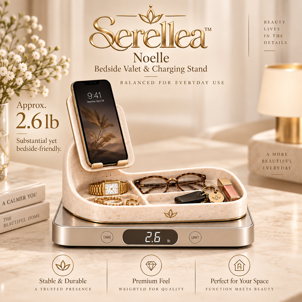 Serellea™ Noelle Bedside Valet & Charging Stand