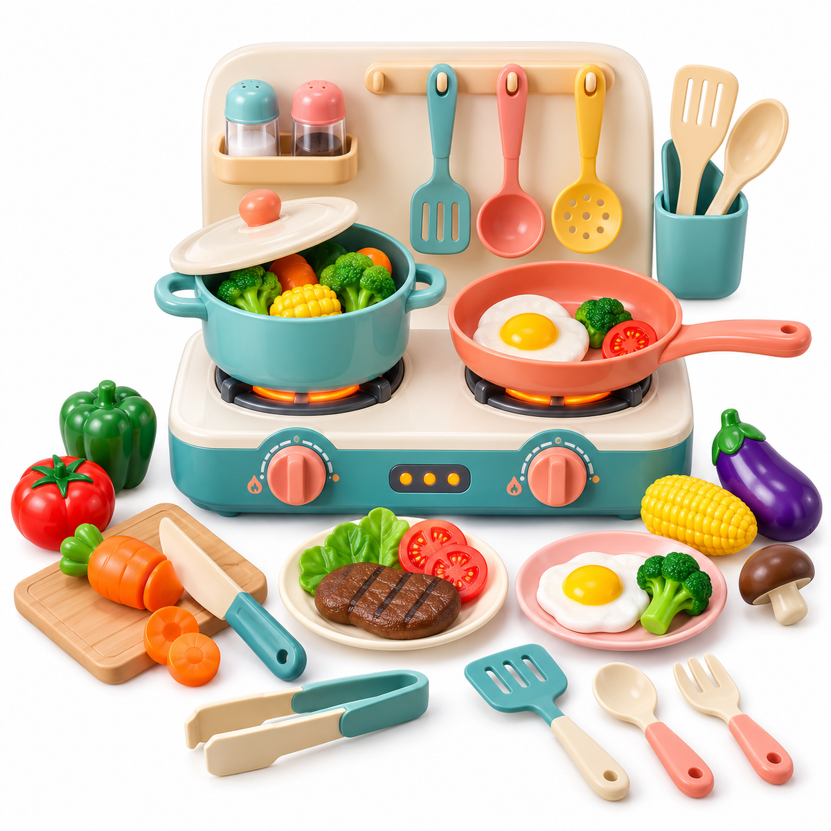 LUMQIVA™ Little Chef Pretend Kitchen Set