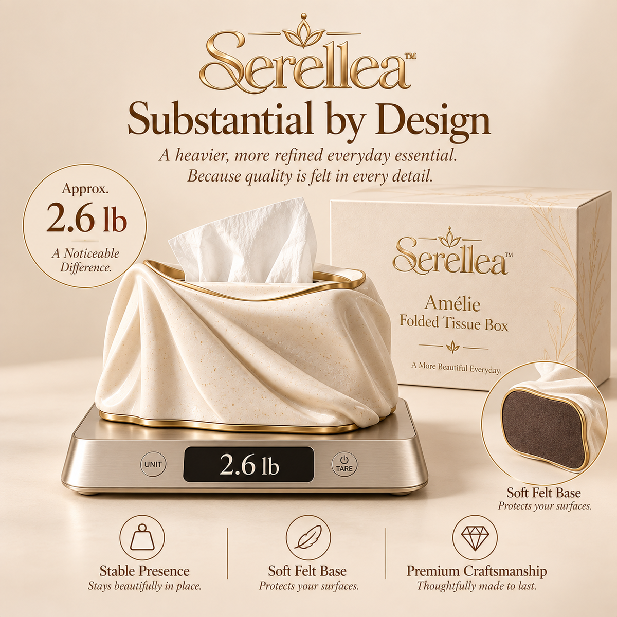 Serellea™ Amélie Folded Tissue Box