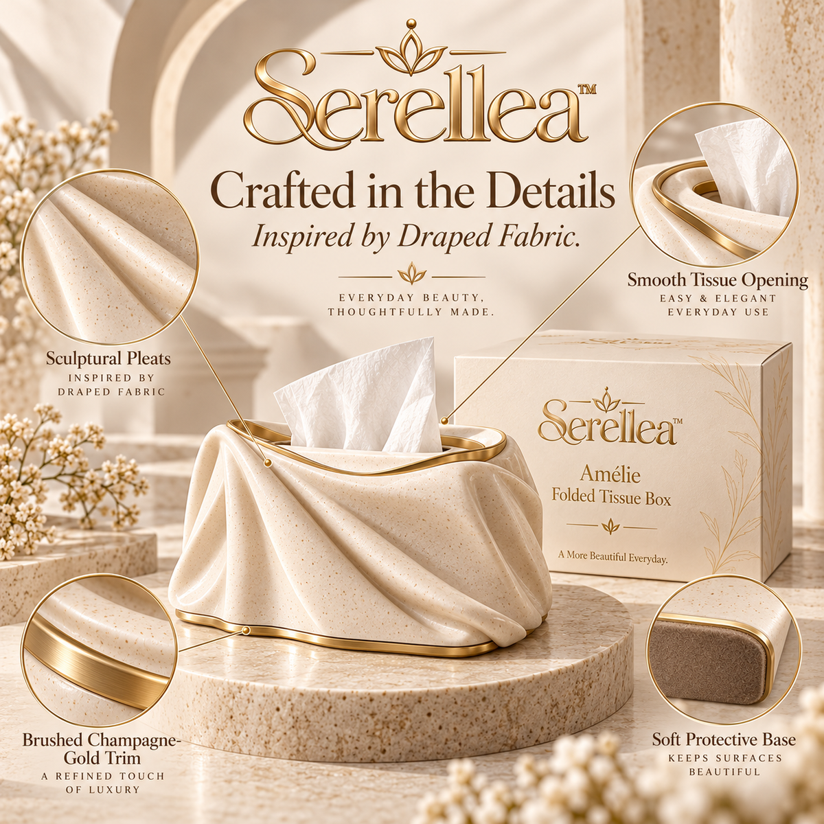 Serellea™ Amélie Folded Tissue Box