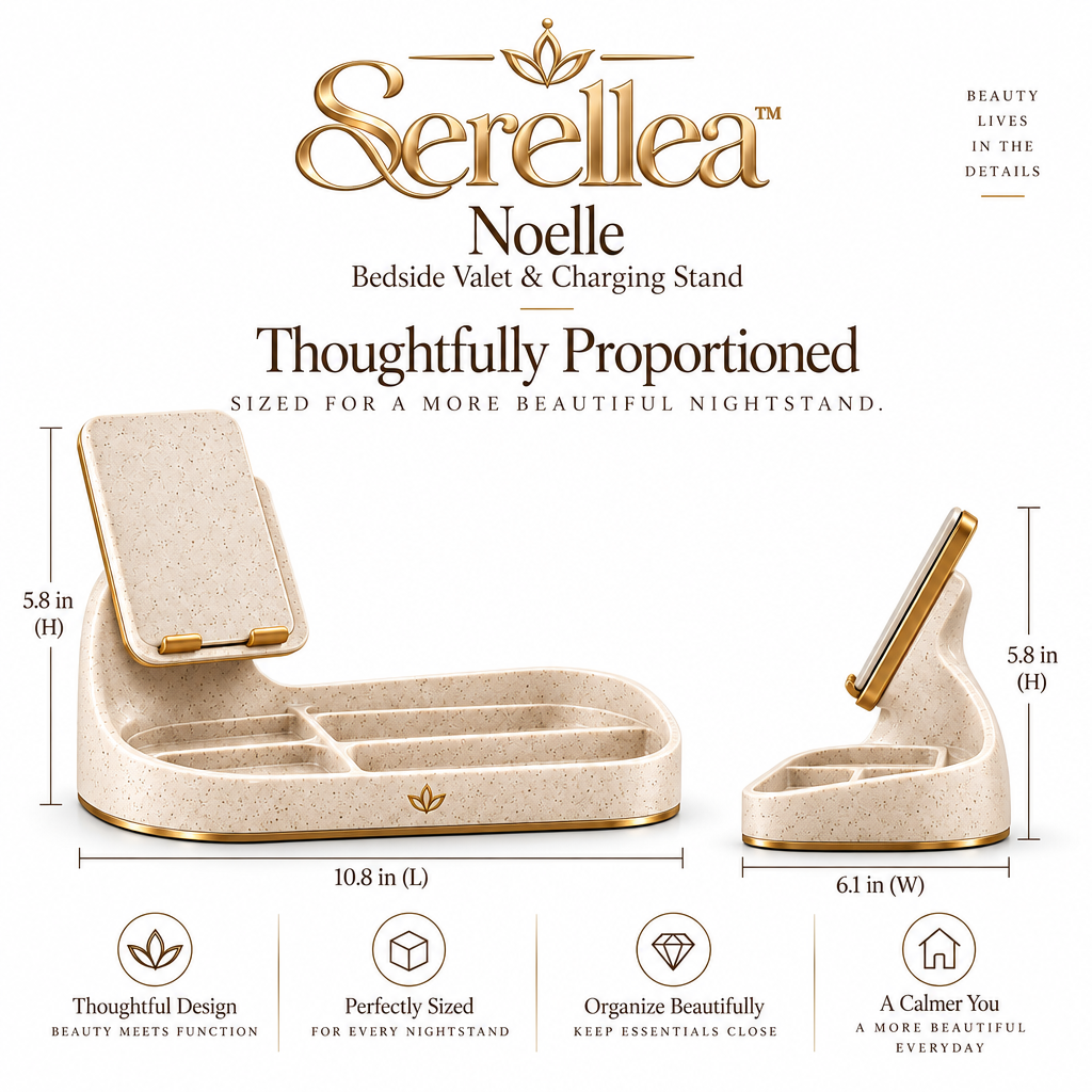 Serellea™ Noelle Bedside Valet & Charging Stand